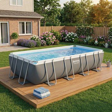 Басейн каркасний Bestway 56466 прямокутний із пісочним фільтром 14,8 м&sup3; (549x274x122 см) 6891b фото