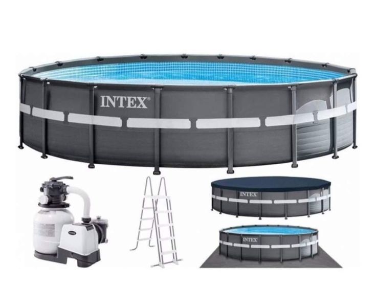 Каркасный бассейн Intex 26330 Ultra Frame Pool (549х132 см) с песочным фильтром, лестницей и тентом 26330 фото