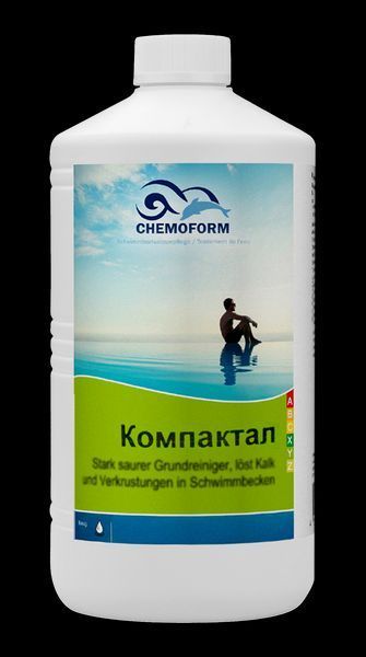 Миючий засіб Chemoform Компактал 1 л проти мінеральних відкладень у басейні 1001001C фото