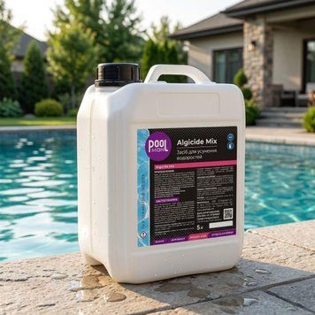 Засіб для усунення водоростей Poolman Algicide Mix 5 л, універсальний альгіцид для басейну 50161Pool фото