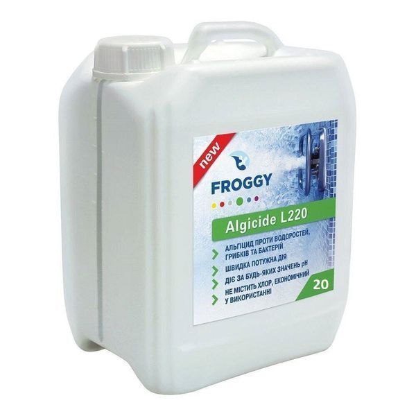 Рідкий альгіцид Froggy Algicide L220 20 л для басейну, засіб проти водоростей L0220-02 фото