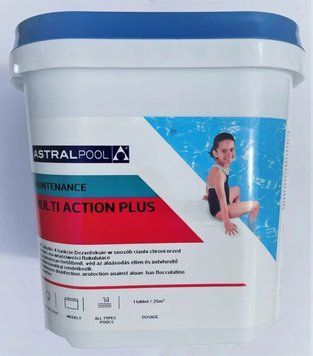 Мультифункциональные медленные таблетки AstralPool Multiaction Slow Tablets 5 кг для ухода за водой в бассейне dmvMultiactionST5 фото
