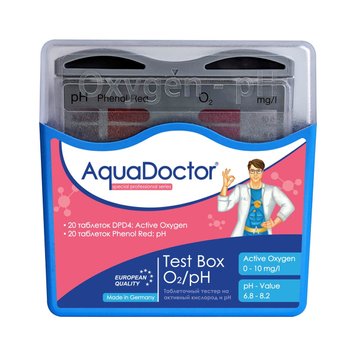 Тестер AquaDoctor Test Box O2/pH для определения состояния pH и уровня активного кислорода воды в бассейне 23545 фото