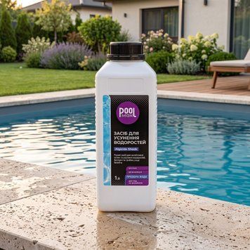Рідкий альгіцид Poolman Algicide Shock 1 л для басейну, шоковий засіб проти водоростей 50147Pool фото