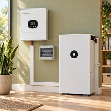 Гибридный инвертор Growatt 6 кВт + аккумуляторная батарея Deye 11,8 кВт&middot;ч для резервного питания дома DEYE18 фото