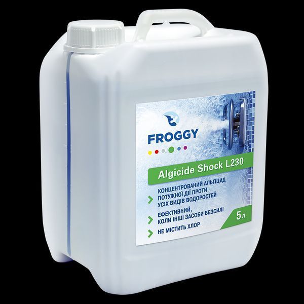 Шоковий рідкий альгіцид Froggy Algicide Shock L230 20 л для басейну, швидкодіючий засіб проти водоростей L0230-02 фото