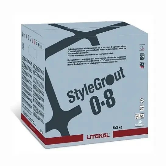 Заповнювач швів на цементній основі Stylegrout SILVER 2 сильвер. Клас CG2WA SG08SLV20063 фото