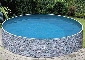 Морозостойкий бассейн Azuro Graphite круглый, 500x120 см, 24 м&sup3;, лайнер 0.5 мм, Чехия AzuroGL фото