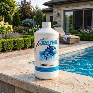 Жидкий флокер-коагулянт Delphin Флок 1 л для осветления воды в бассейне 0901001D фото