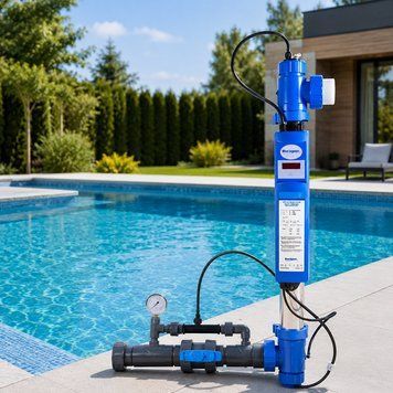 Ультрафіолет для басейну, комплект лампи Blue Lagoon UV-C, 75x Вт із озонатором для солоної води BH09752 фото
