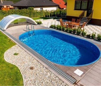 Морозостійкий басейн Azuro Ibiza овальний, 700x350x150 см, 36.7 м&sup3;, без лайнера, Чехія 3EXB0630 фото