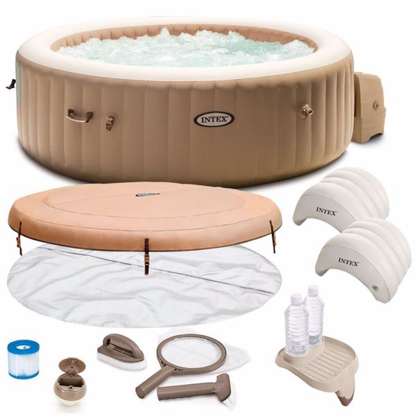 Надувний басейн-джакузі Intex PureSpa Bubble Therapy (216 х 71 см) 28428 фото