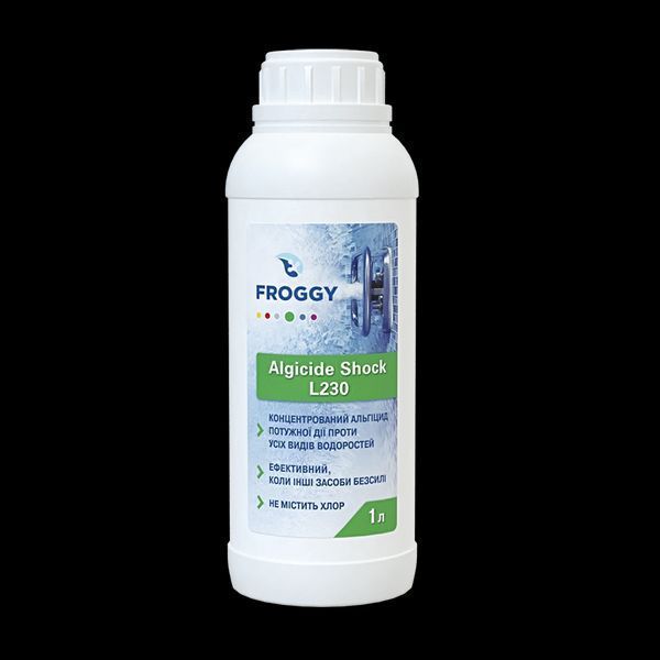 Шоковий рідкий альгіцид Froggy Algicide Shock L230 1 л для басейну, засіб проти водоростей L0230-00 фото