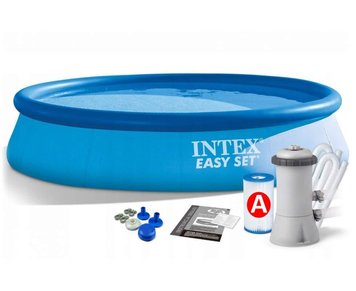 Надувний басейн Intex Easy Set 28132 (366x76 см) з фільтр-насосом картриджний круглий дитячий 28132b фото