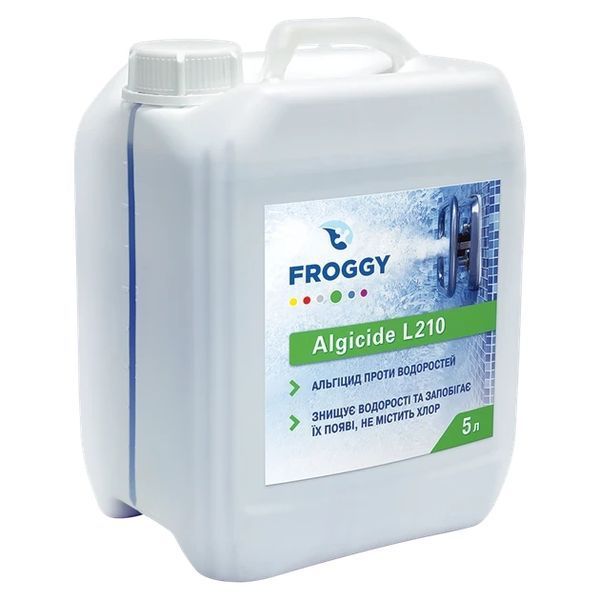 Рідкий альгіцид Froggy Algicide L210 5 л для басейну, засіб проти водоростей без хлору L0210-01 фото