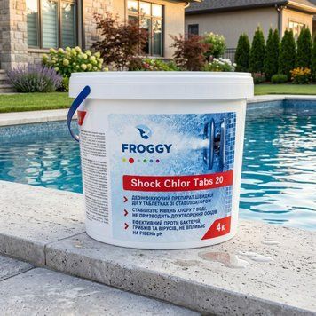Швидкий шоковий хлор Froggy 4 кг у гранулах для дезінфекції басейну G0140-07 фото