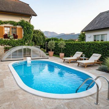 Морозостійкий басейн Azuro Ibiza Oval овальний, 700x350x150 см, 36.7 м&sup3;, Чехія 3EXB0421 фото