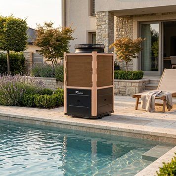 Тепловий насос для басейну до 250 м&sup3; Falcon MegaLine з Wi-Fi 62 кВт 380В. Працює також на охолодження PASRW150S-P-BP фото