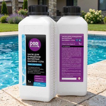 Рідкий засіб Poolman Clean Line Крок 2 1 л для очищення ватерлінії басейну 50103Pool фото