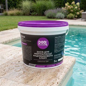 Засіб Poolman Chlorine Off 5 кг для нейтралізації надлишкового хлору у воді басейну 50146Pool фото