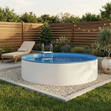 Немецкий морозостойкий бассейн Hobby Pool Milano круглый, 500x150 см, лайнер 0.8 мм, 30 м&sup3; Col50158 фото